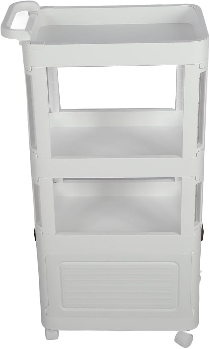 Rolling Storage Cart with Wheels, 4 Tier Organizer Mobile Shelving Unit Utility - Image 3