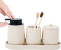 Beige Bathroom Accessories Set by Deobath