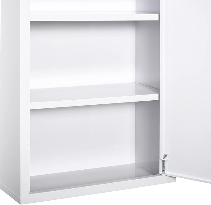 kleankin Steel Wall Mount Medicine Cabinet 3 Tier Emergency Box - Image 9