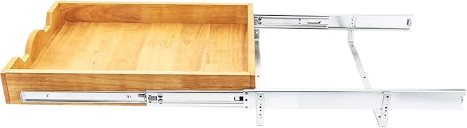 DINDON 1 Tier Pull Out Cabinet Organizer Single Tier Heavy Duty Slide Out Wood - Image 6