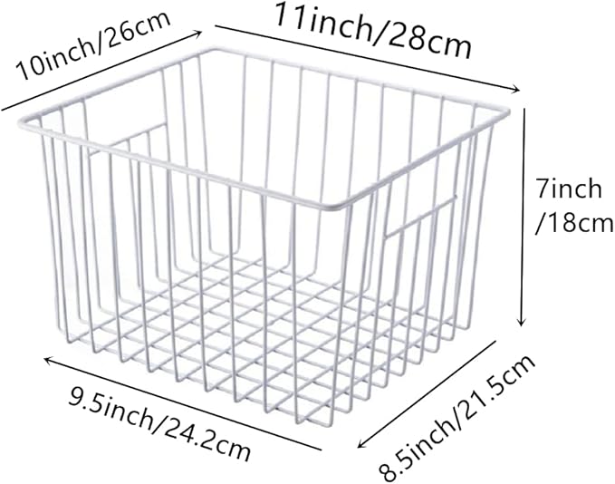 Slideep Fridge Freezer Baskets, Wire Storage Organizer Basket, Household - Image 6