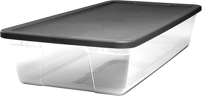 HOMZ 2-Pack Snaplock, Large Clear Plastic Storage Organizer Bins w/Lids - Image 9