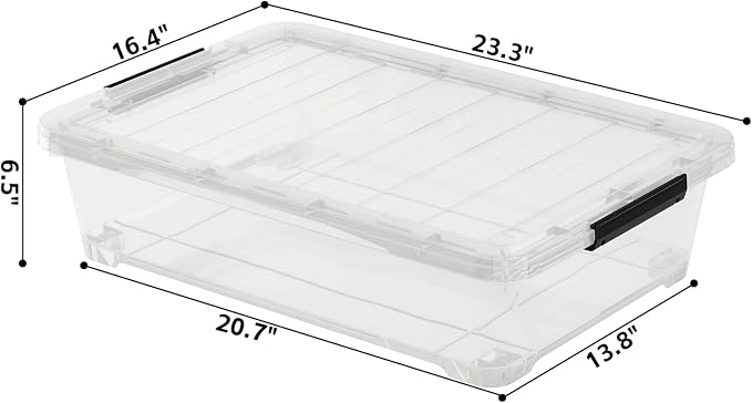 25 Quart Under the Bed Low Profile Storage Boxes - Image 2