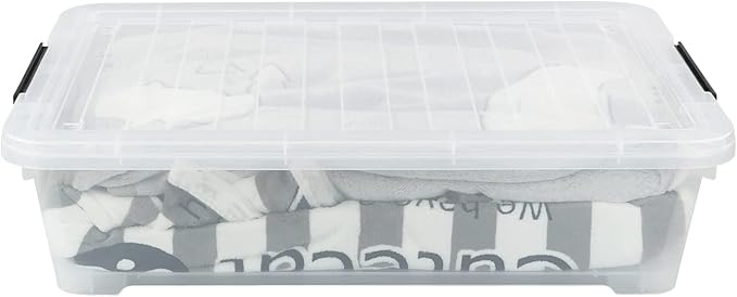 Morcte 40 Quart Plastic Underbed Storage Boxes, 3 Pack - Image 7