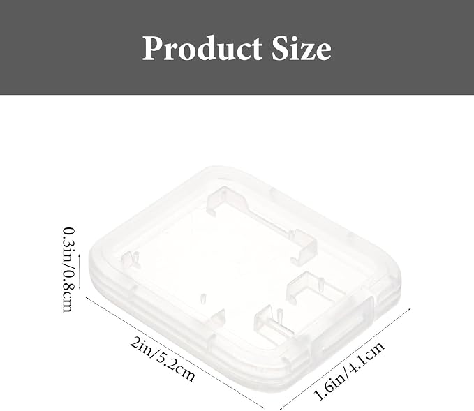 GALPADA 24pcs 24pcs Transparent Memory Card Storage Organizer Case - Image 2