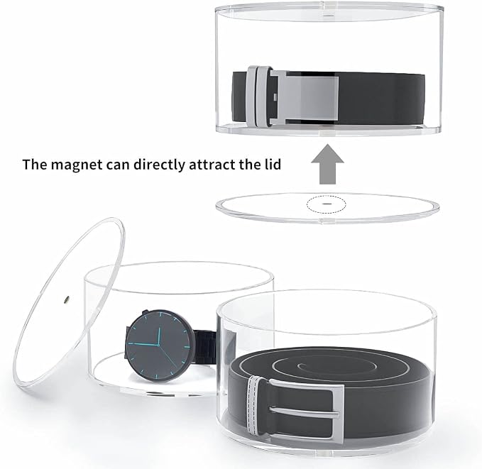 NIUBEE Belt Organizer, Acrylic 4 Layers Belt Case Storage Holder and Display - Image 3