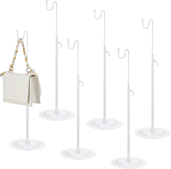 Therwen 6 Pcs Bag Display Stands Purse Display Stand Adjustable Height Handbag by Therwen