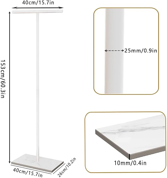 T-Shaped Metal Rack Stand, Modern Clothes Rack - Image 3