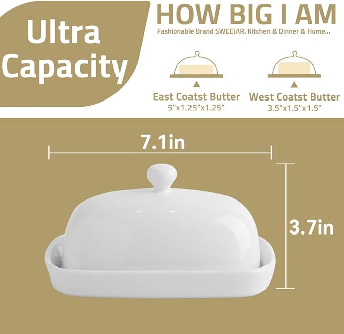 Sweejar Ceramic Butter Dish - Image 3