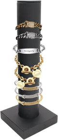 Novel Box Black Leatherette Vertical Bracelet/Bangle Display Tower by NovelBoxCompanyLtd