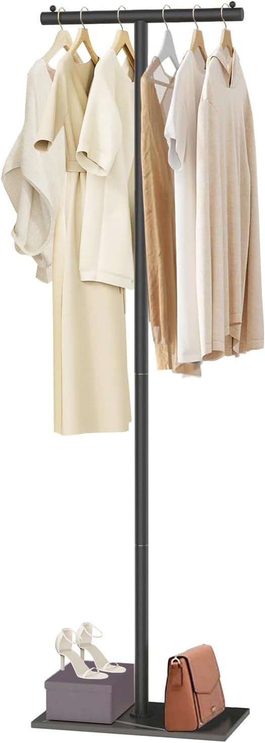 T-Shaped Metal Rack Stand, Modern Clothes Rack by Unknown