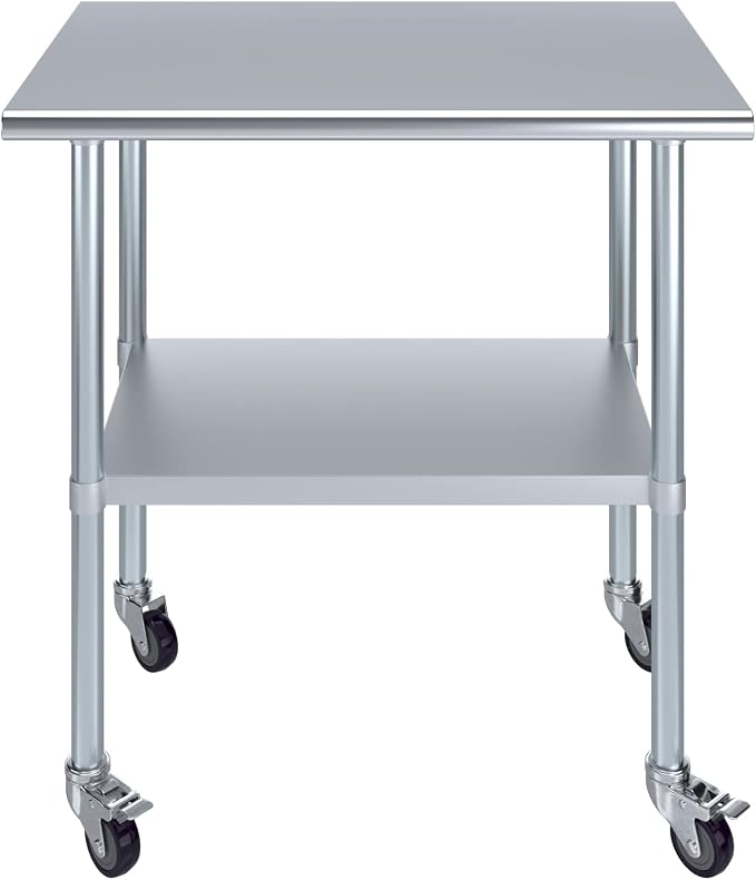 AmGood 24" x 36" Stainless Steel Work Table - Image 2