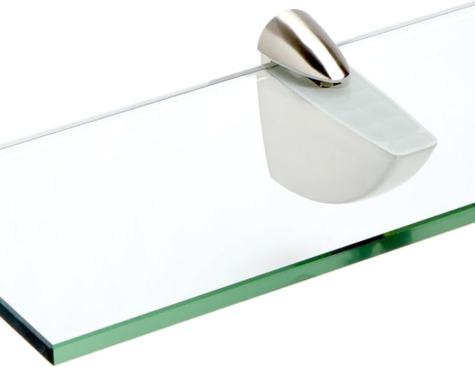Spancraft Glass O-4.75x33-Brushed Steel Oriole Glass Shelf, Brushed Steel - Image 2