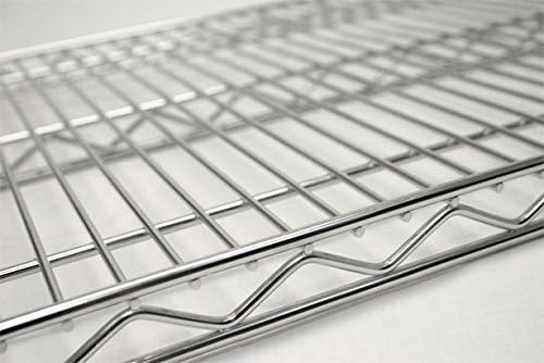 Omega 36" Deep x 72" Wide x 86" High 3 Tier Chrome Starter Shelving Unit - Image 4