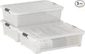 Xyskin 50 Quart Under-Bed Storage Container Organizer Bin by Xyskin