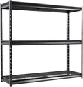 The Atlas 72" H Metal Garage Shelving Unit, 3-Tier Heavy Duty Storage Shelves by Shuntong