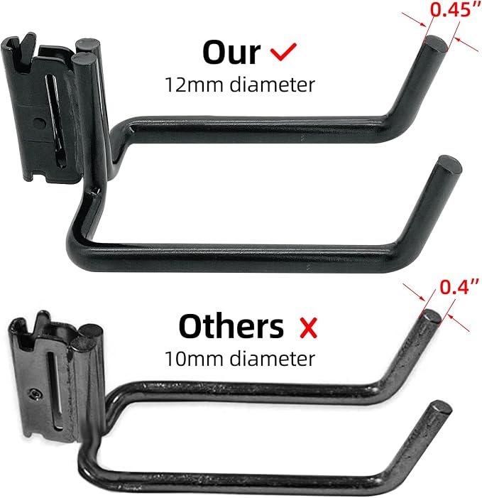 4 Pack E-Track Heavy Duty Shovel Hanger - Image 2