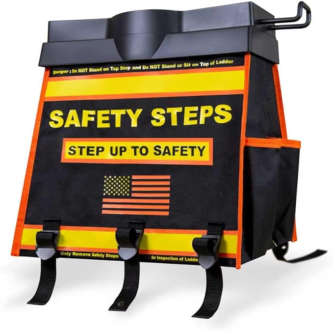 Ladder Organizer with Tool Bag and Slide-Out Tray, High Storage Capacity by Unknown