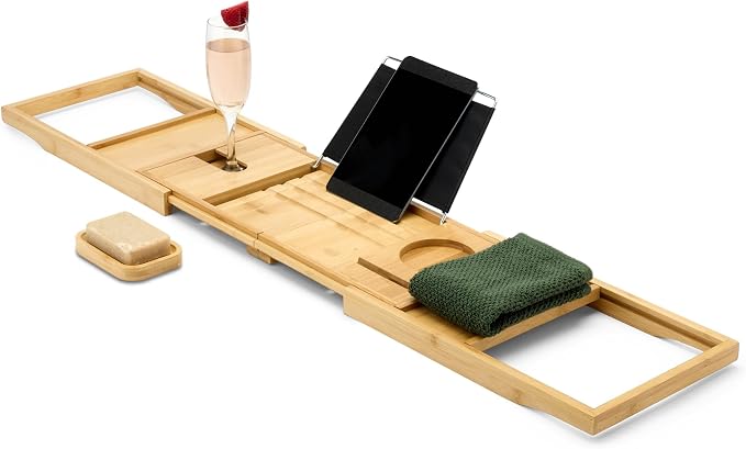 Amazon Basics Expandable Bamboo Bathtub Tray by AmazonBasics
