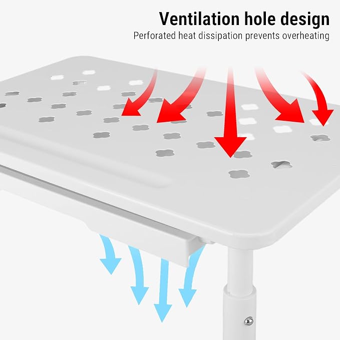 Computer Monitor Stand Riser, Adjustable Height Ergonomic Metal Laptop Stand - Image 4