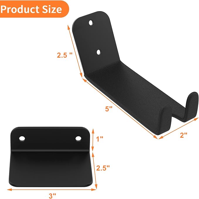 WALMANN 3 Pack Bike Pedal Hanger Wall Mount, Heavy Duty Horizontal Bike Rack - Image 6