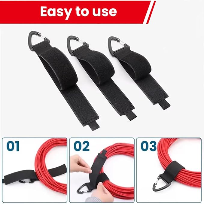 Extension Cord Holder Organizer, 6 Pack inch Heavy Duty Storage Cable Straps - Image 6
