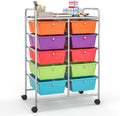Giantex 10 Drawers Rolling Cart, Classroom Organizers, Storage Cart by Giantex