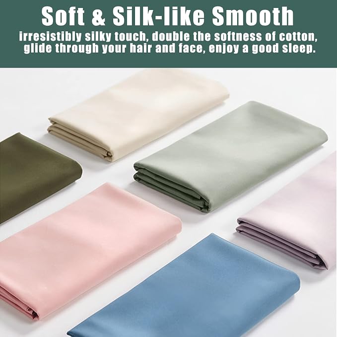 TELUS White Pillow Cases King Size 2 Pack, Bamboo Rayon Cooling Pillowcases - Image 9