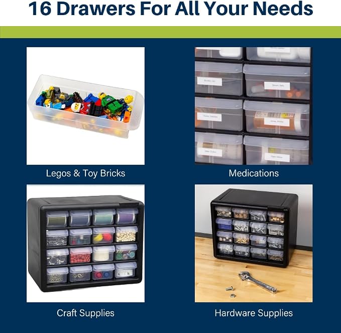 Akro-Mils 16-Drawer Plastic Cabinet - Image 5