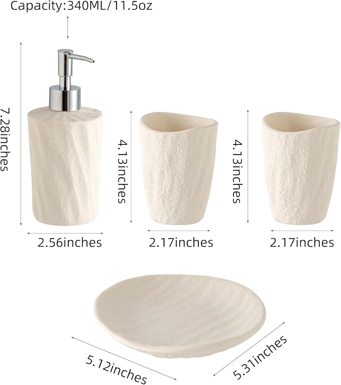 Bathroom Accessories Set, Toothbrush Holder, Bar Soap Dish Holder Saver - Image 3