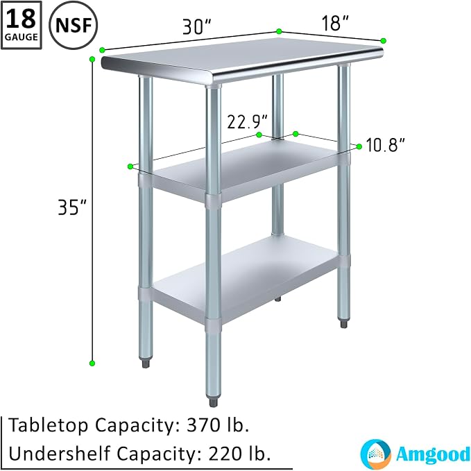 AmGood Stainless Steel Work Table - Image 3