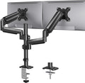 HUANUO Dual Monitor Mount up to 32 inches Screens, Taller Monitor Stand Hold by HUANUO
