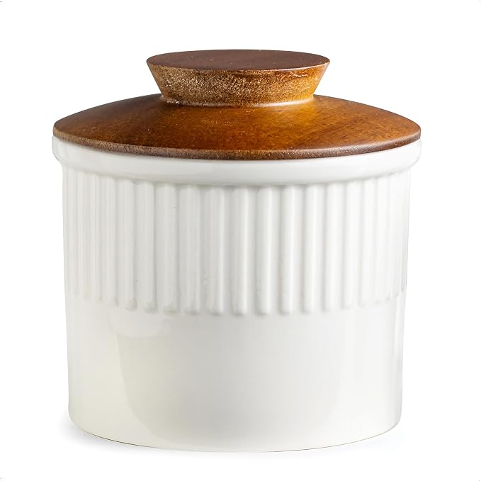 Ceramic Butter Crock, Butter Dish by YHOSSEUN