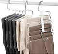 Space-Saving 6-Tier Metal Pants Hanger by Unknown