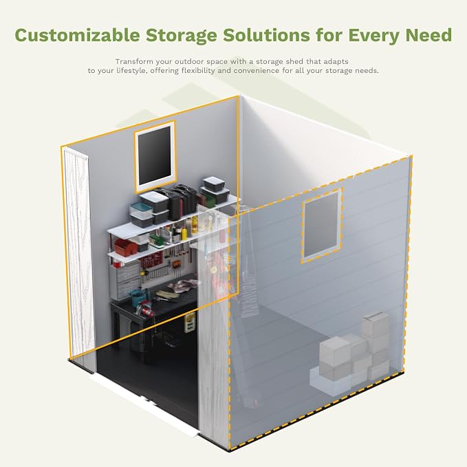 Patiowell 6X6 FT Outdoor Storage Shed - Image 6