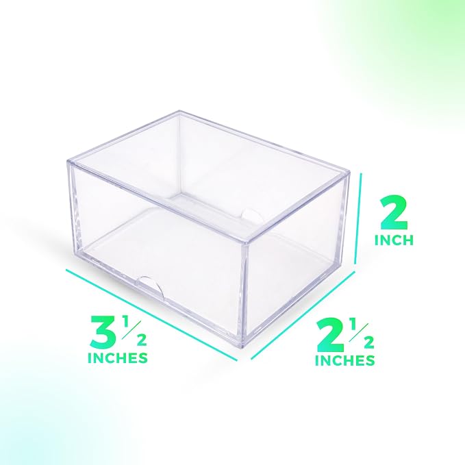 20 Pack Clear Acrylic Card Storage Boxes - Image 2