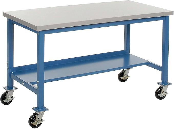 Global Industrial Mobile Lab Workbench, Plastic Laminate Square Edge by GlobalIndustrial