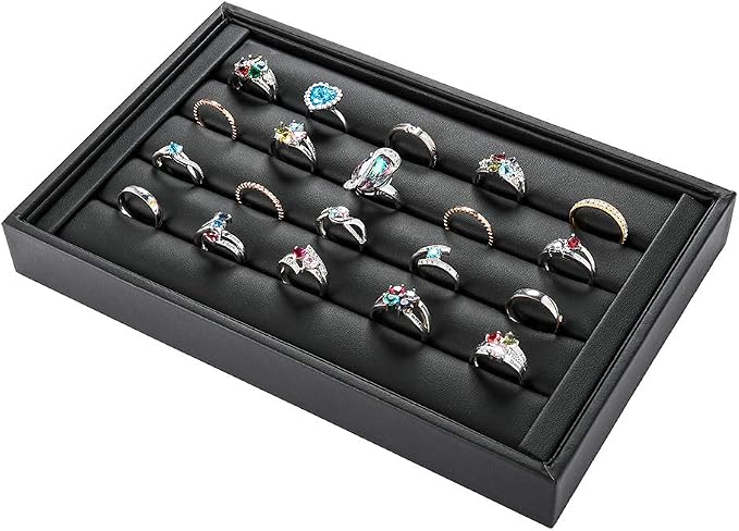 Valyria Velvet 5 Slots Ring Earrings Trays Showcase Display Jewelry Organizer - Image 2
