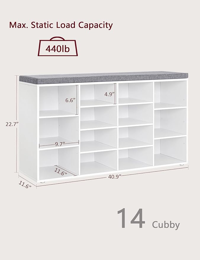 DINZI LVJ Shoe Storage Bench - Image 3