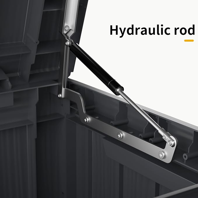 180 Gallon Outdoor Storage Box Waterproof Lockable Resin Deck Box Large - Image 5
