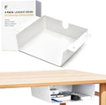 4 Pack Under Desk Hanging Shelf Drawer Organizer, Attachable Plastic Hidden by Unknown