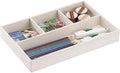 KINGFOM PU Leather Desk Drawer Organizer, 4 Compartment Office Supplies by KingfomLeatherHomeOfficeDecor