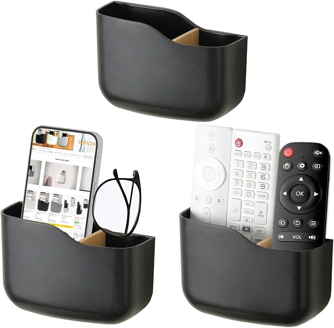 SUNFICON Wall Mount Remote Control Holders 3 Pack Adhesive Media Player by SUNFICON