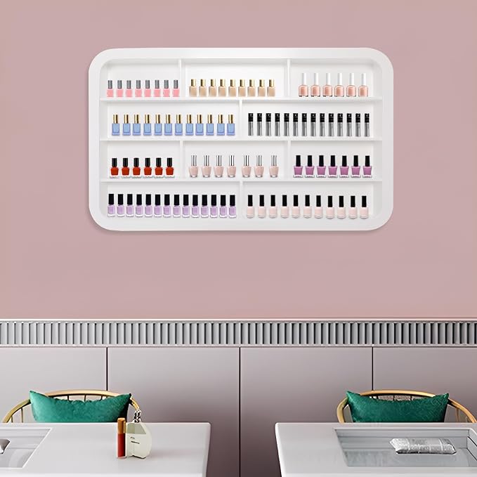 Wall Mounted Nail Polish Racks 4 Tier Hanging Nail Polish Storage Holder - Image 2