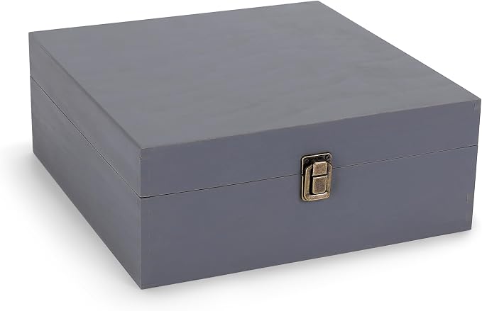 makerflo Medium Grey Pine Wood Memory Box - Image 7