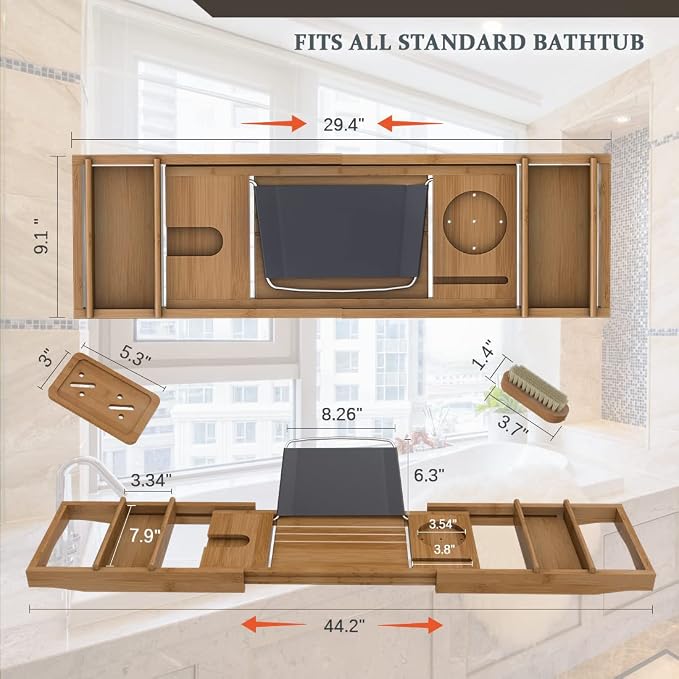 Bath Caddy Tray for Bathtub - Image 7