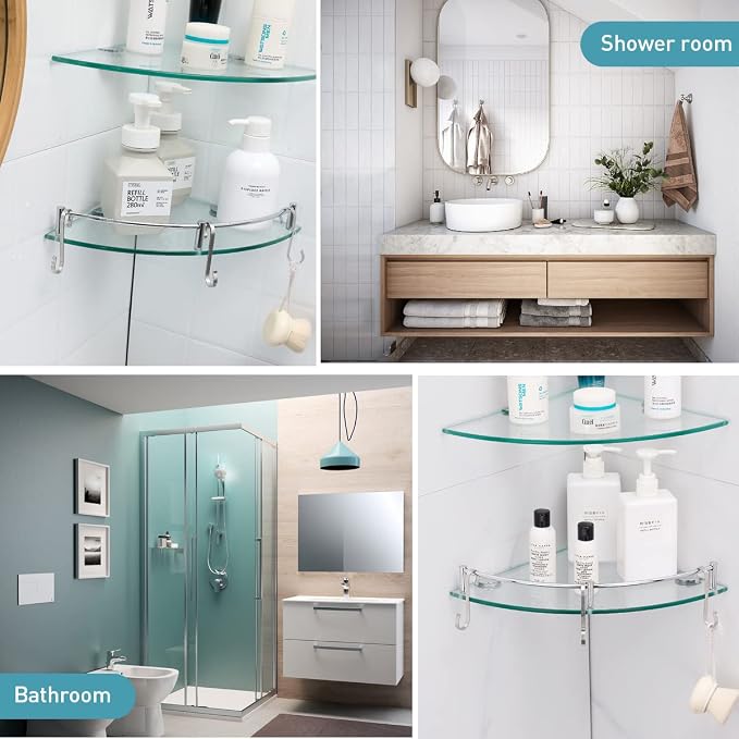 HouseMila Glass Shower Shelves - Image 4