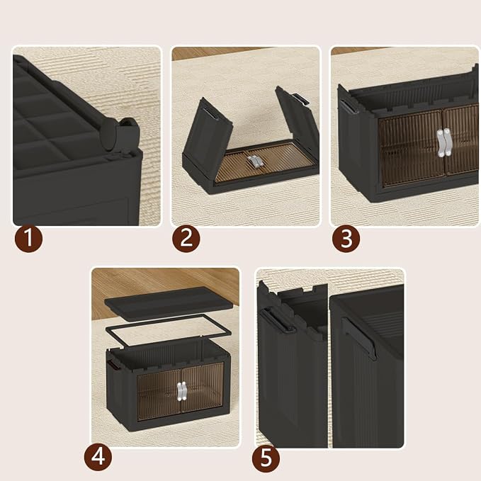Stackable Storage Bins with Lids and Wheels - Image 7