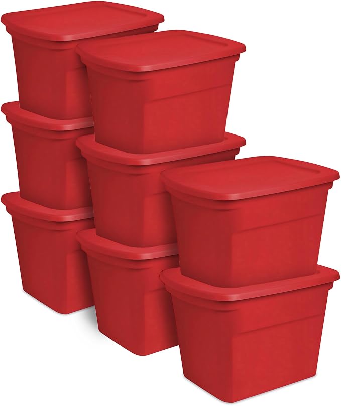 Sterilite 18 Gallon Stackable Storage Tote Container, Seasonal Home Decor - Image 2