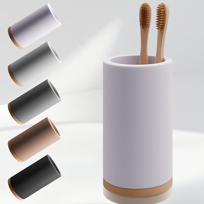 Matani Bamboo Toothbrush Holder Diatomite Tooth Brush Organizer by Matani